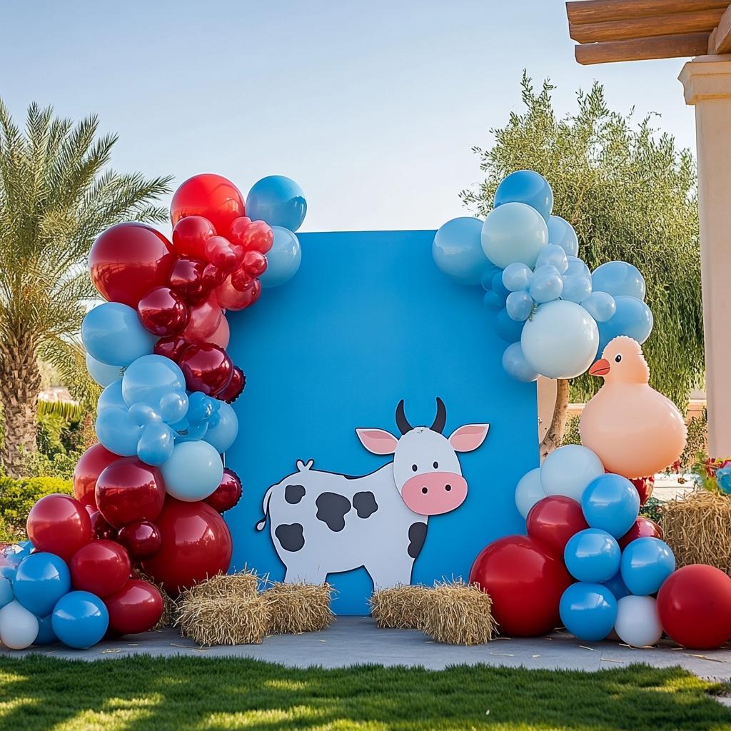 Farm Friends Cow balloon decoration