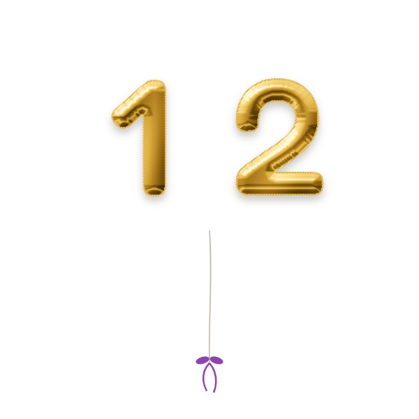 Foil number balloons